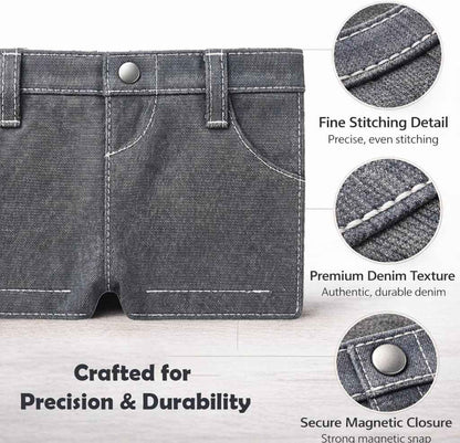 Mini Jeans Wallet with 4 Card Slots