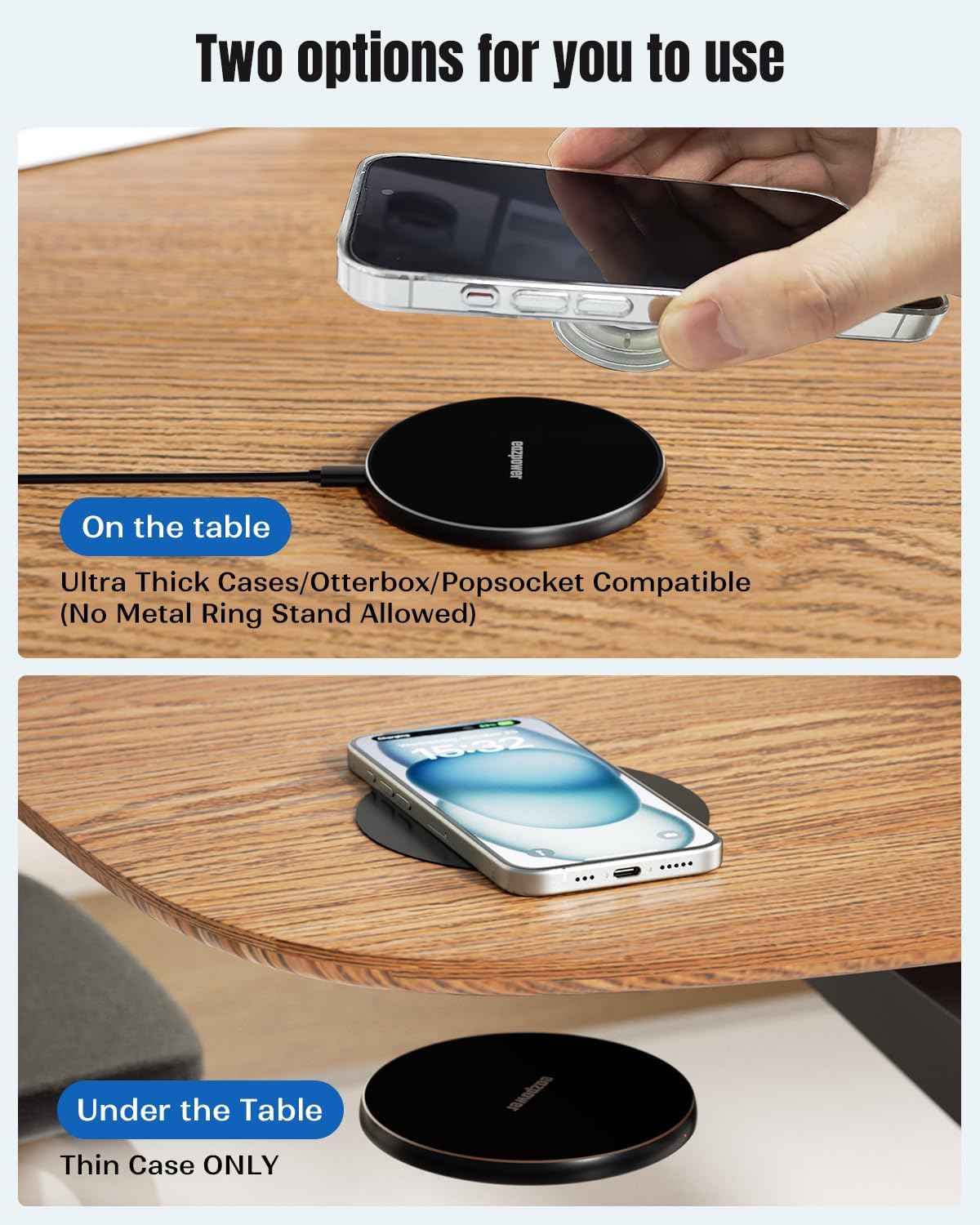 ⚡Desk Wireless Charger – Hidden Design, Maximum Convenience