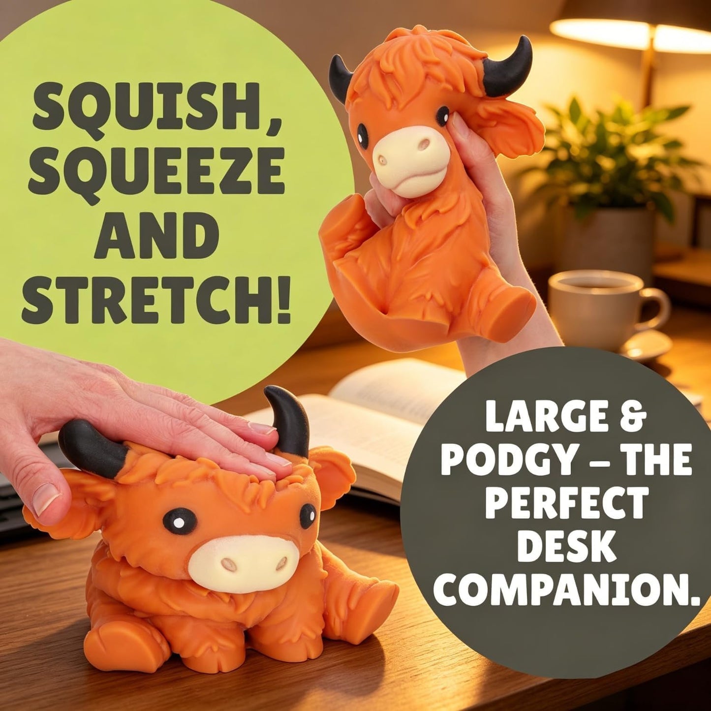 🐮✨ Limited Time 50% OFF🔥 Highland Cow Sensory Toy | Soft Touch, Cute Design & Endless Fun
