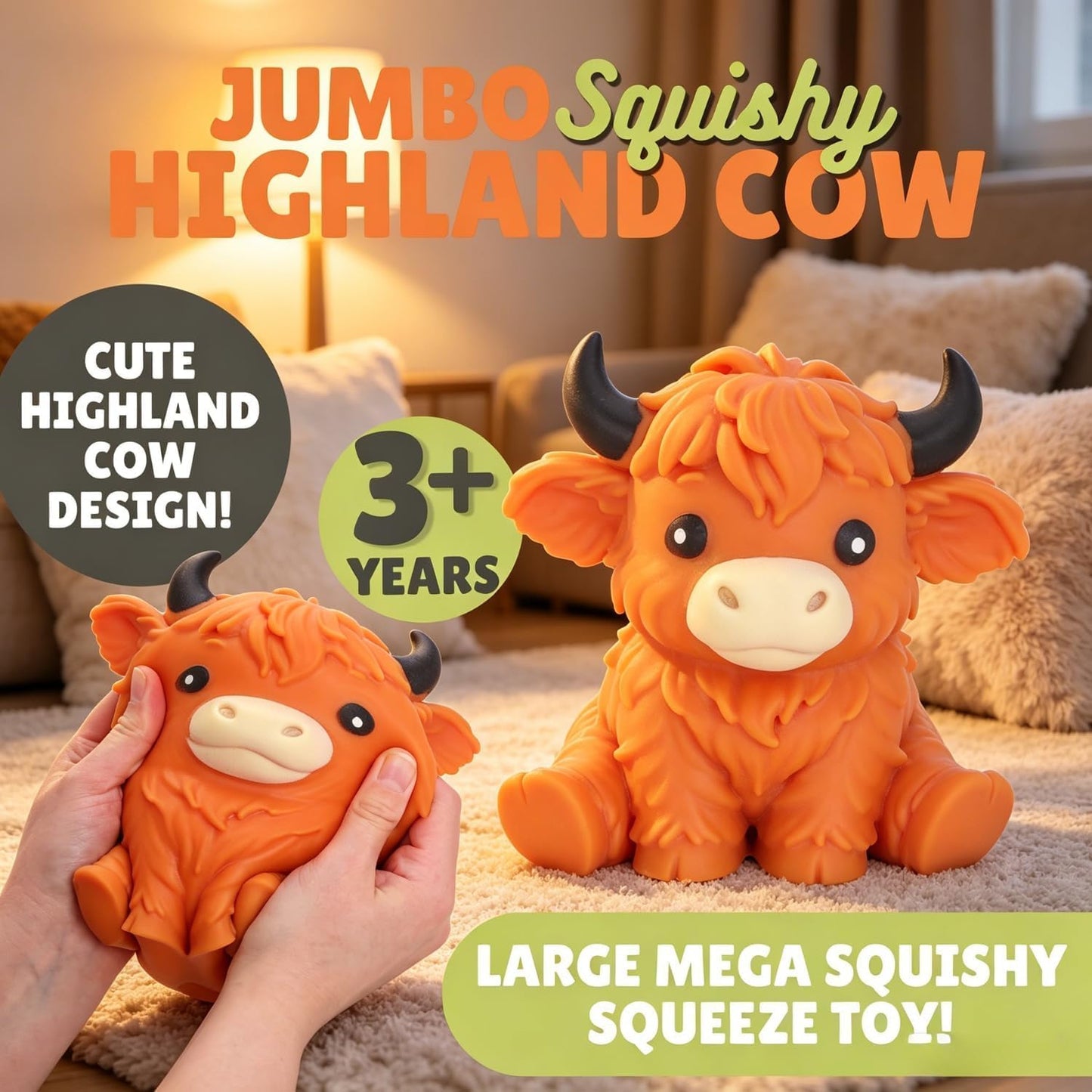 🐮✨ Limited Time 50% OFF🔥 Highland Cow Sensory Toy | Soft Touch, Cute Design & Endless Fun