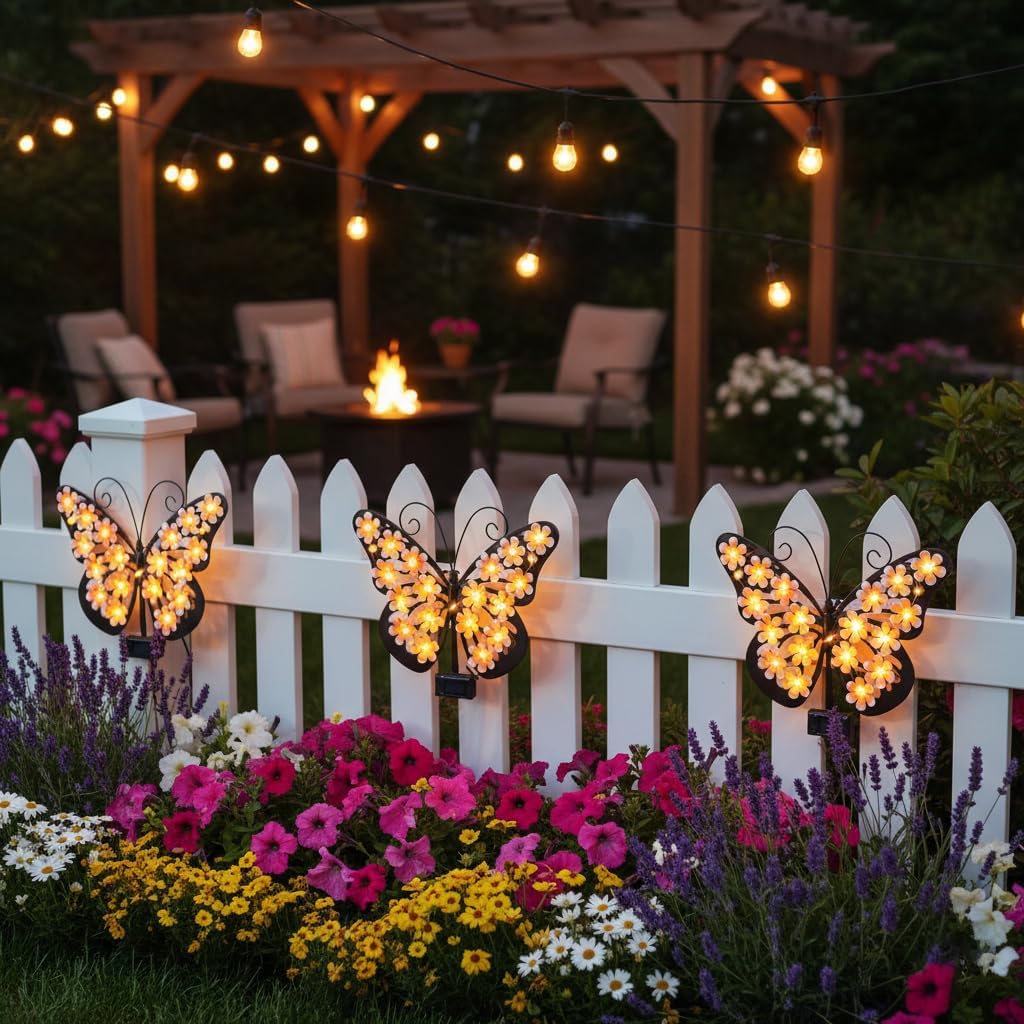 🔥🦋 Solar Butterfly Wall Art – A Beautiful Glow for Your Outdoor Space