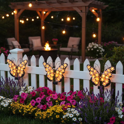 🔥🦋 Solar Butterfly Wall Art – A Beautiful Glow for Your Outdoor Space