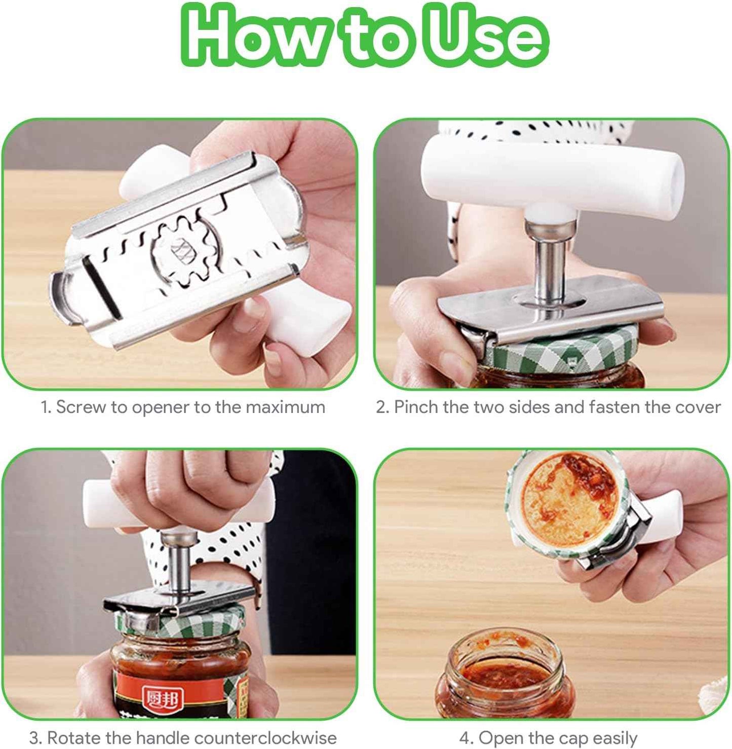 🫙 2PCS Jar Opener Set | Easy Grip Lid Opener for Seniors