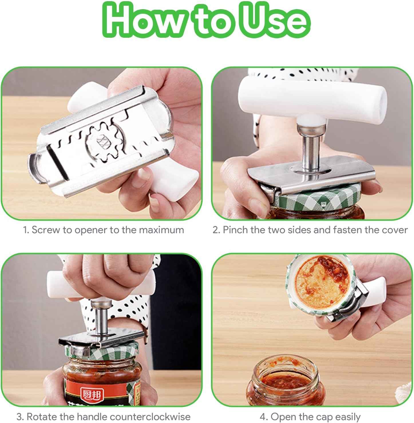 🫙 2PCS Jar Opener Set | Easy Grip Lid Opener for Seniors