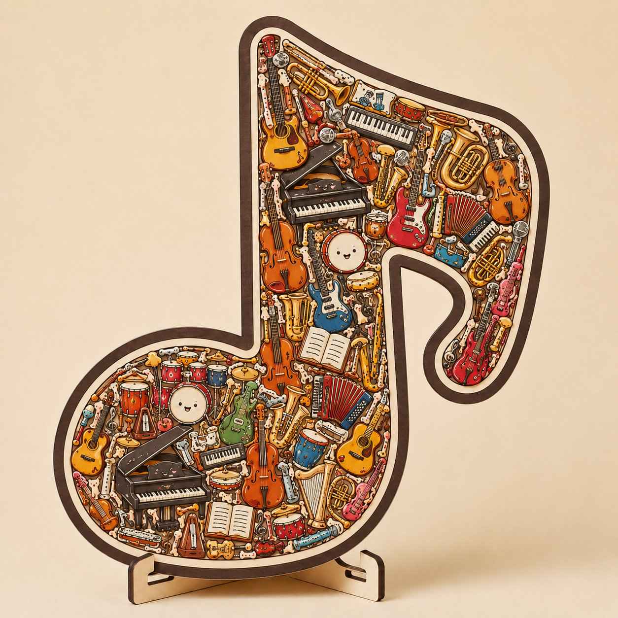 🔥Last Day 50% OFF - 🎶Musical Note Instrument Jigsaw Puzzle Ornament