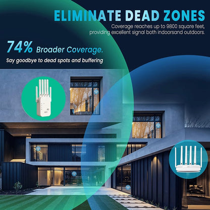 📶 AC1200 WiFi Range Extender – Boost Your Home WiFi Coverage