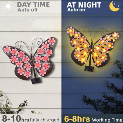 🔥🦋 Solar Butterfly Wall Art – A Beautiful Glow for Your Outdoor Space