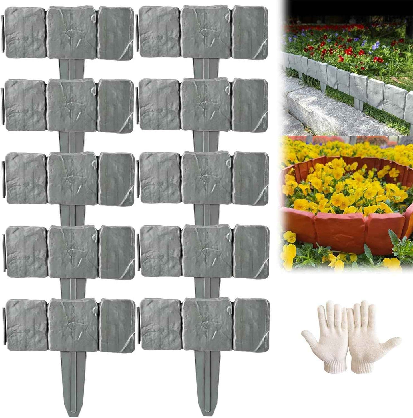 Imitation Stone Garden Fence - DIY Garden Edging Border