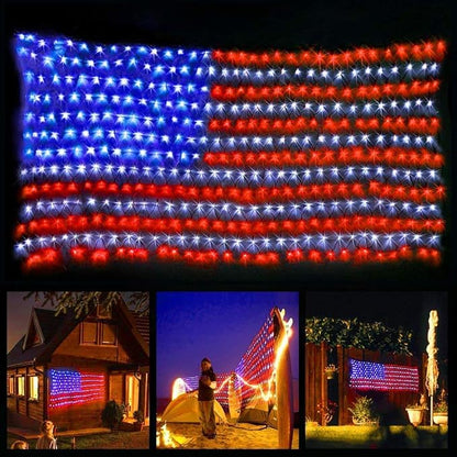 🔥39% Off Sale on July 4-----Solar American Flag Lights Outdoor
