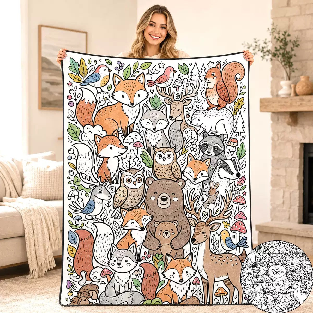 Ahlwo™ Coloring Blanket🖍️ Color It. Wash It. Repeat It! 🔄✨
