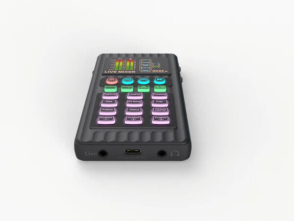 🎤 Portable Live Sound Card & Voice Changer | Multi-Functional Audio Mixer for Streaming, Gaming & Recording