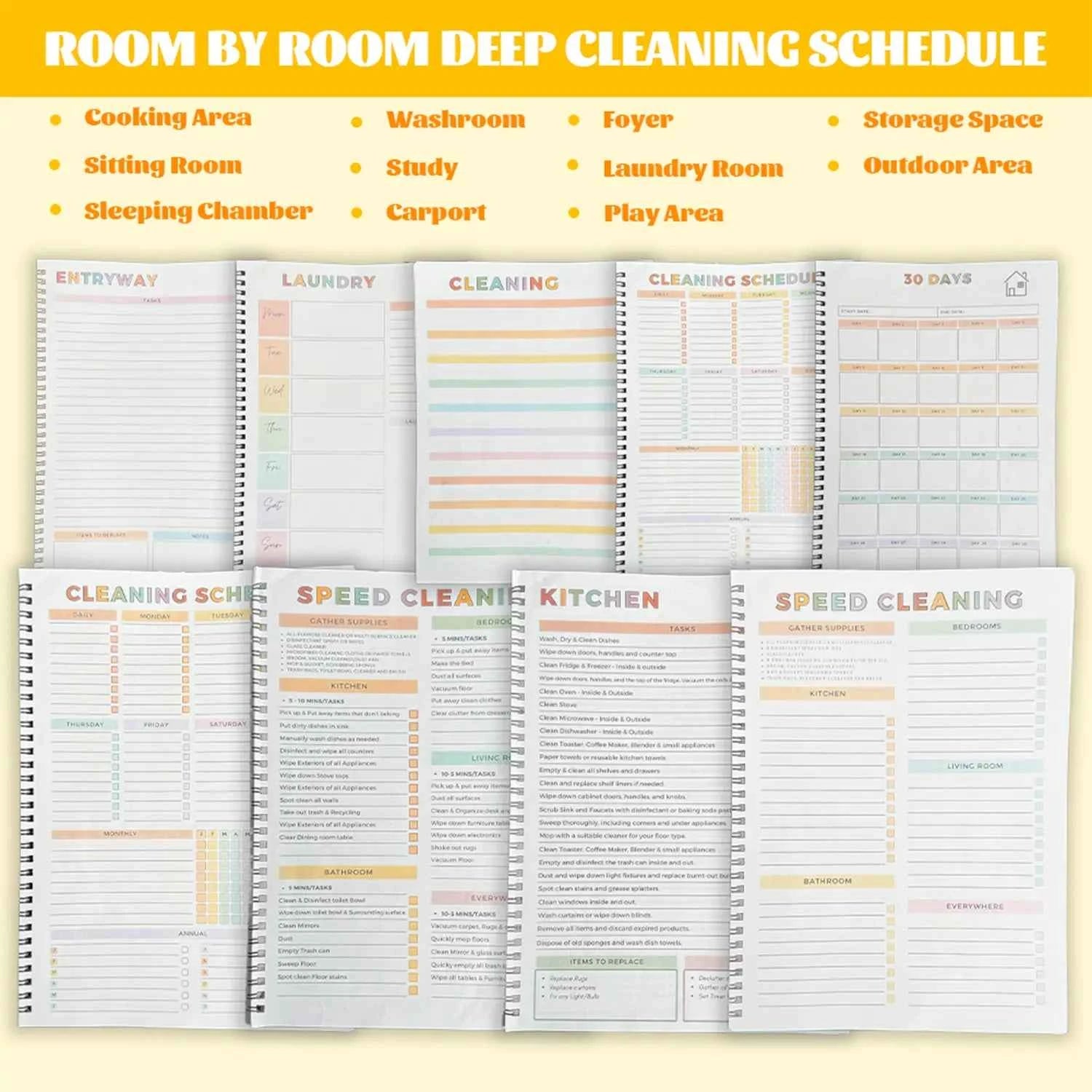 📒 A4 Daily Planner Notebook | Schedule & Focus Checklist