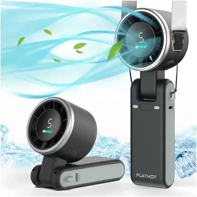 🌬️Powerful Portable Fan for Instant Cooling|  comfort with 5 customizable fan speeds.