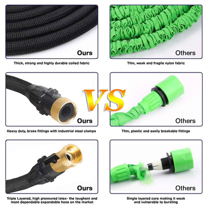 🌱 100FT Garden Hose | Heavy Duty Flexible Water Hose