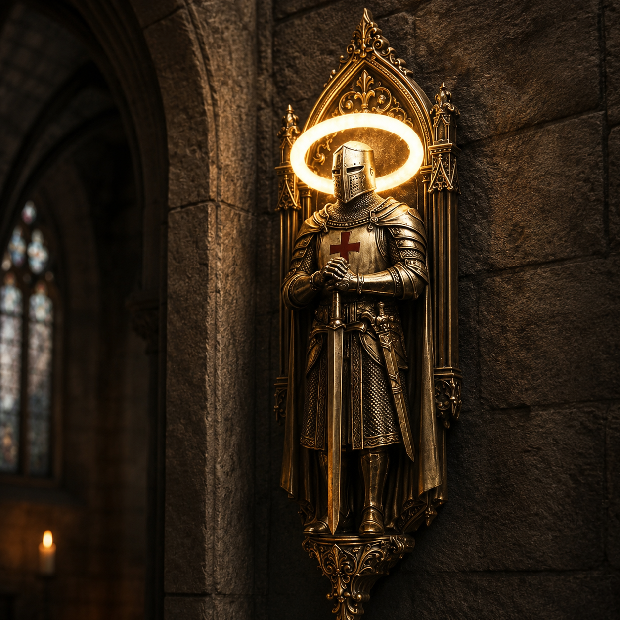 🛡️Illuminate Your Space With The Honor-Knight Wall Lamp✝️⚔️