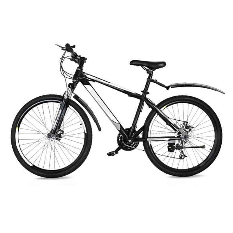 Retractable and adjustable bicycle mudguard set