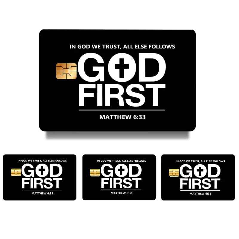 🔥 Buy 1 Get 1 FREE – Faith & Patriot Credit Card Sticker Set ✝️🇺🇸