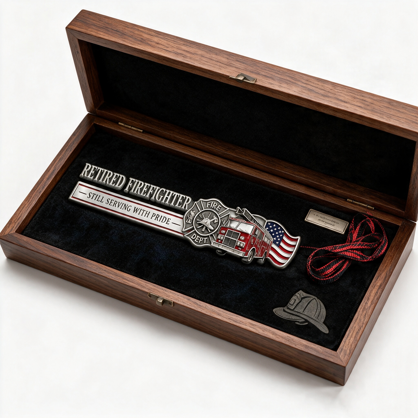 🚒 🔥 Retired Firefighter Metal Car Emblem | Show Your Firefighter Pride Wherever You Go
