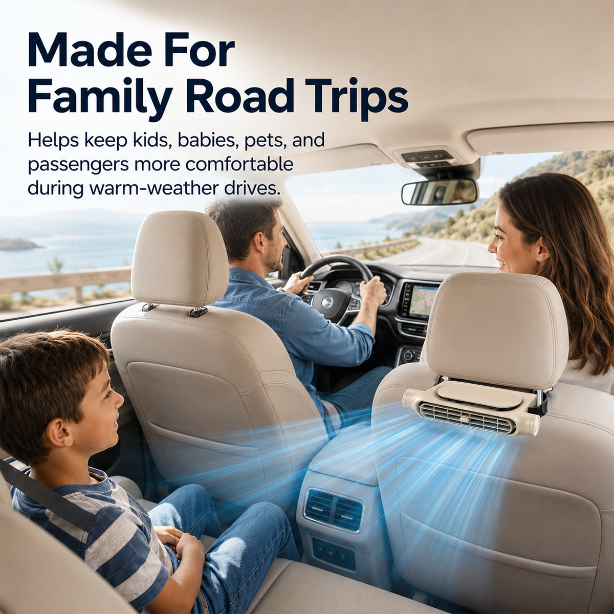 🍃Stay Cool In Summer🎁Convenient&Powerful - Rechargeable Car Seat Cooling Fans💪