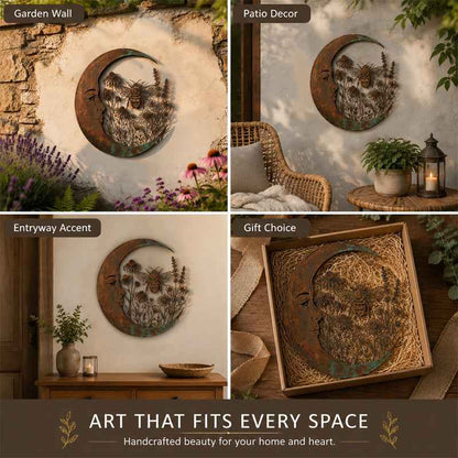 🔥Last Day 50% OFF Sola🔥-🌟🌜️Crescent Moon Bee Wall Decor🐝