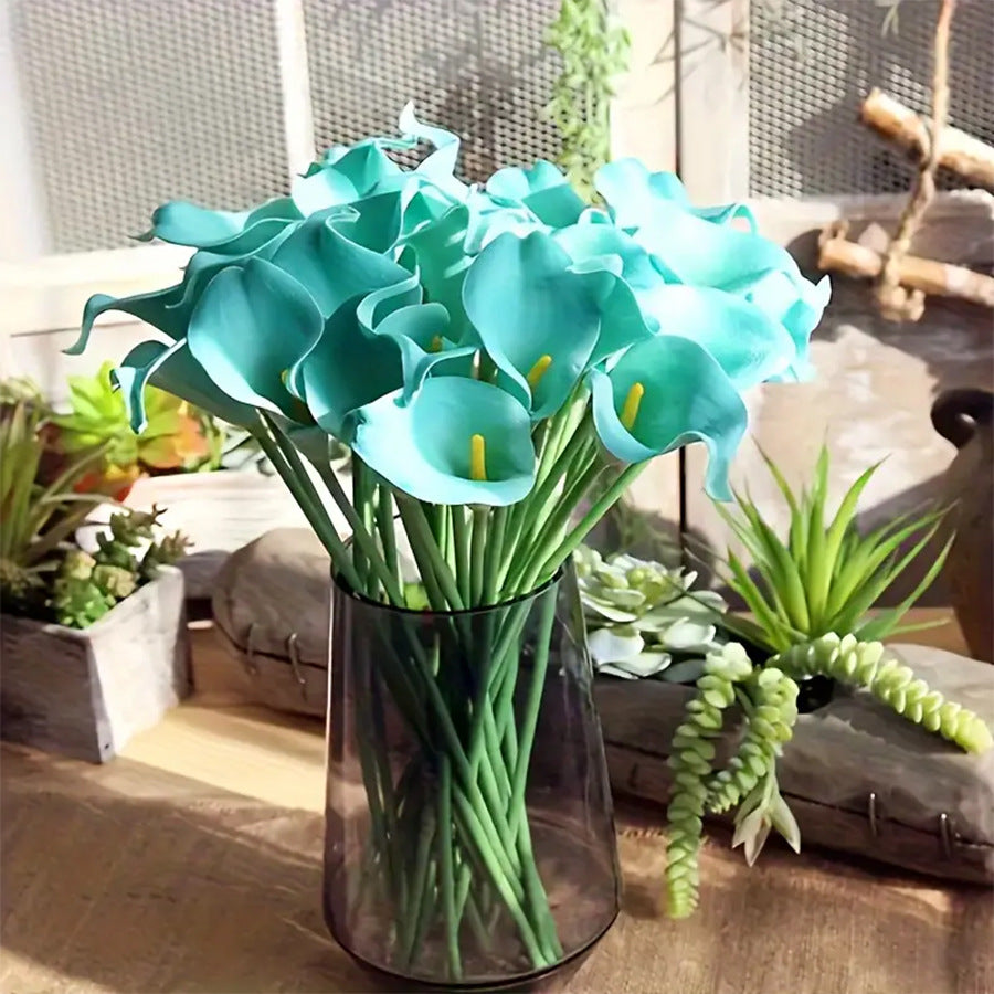 🤍 15PCS Artificial Calla Lily Flowers | Real Touch Elegant Decor