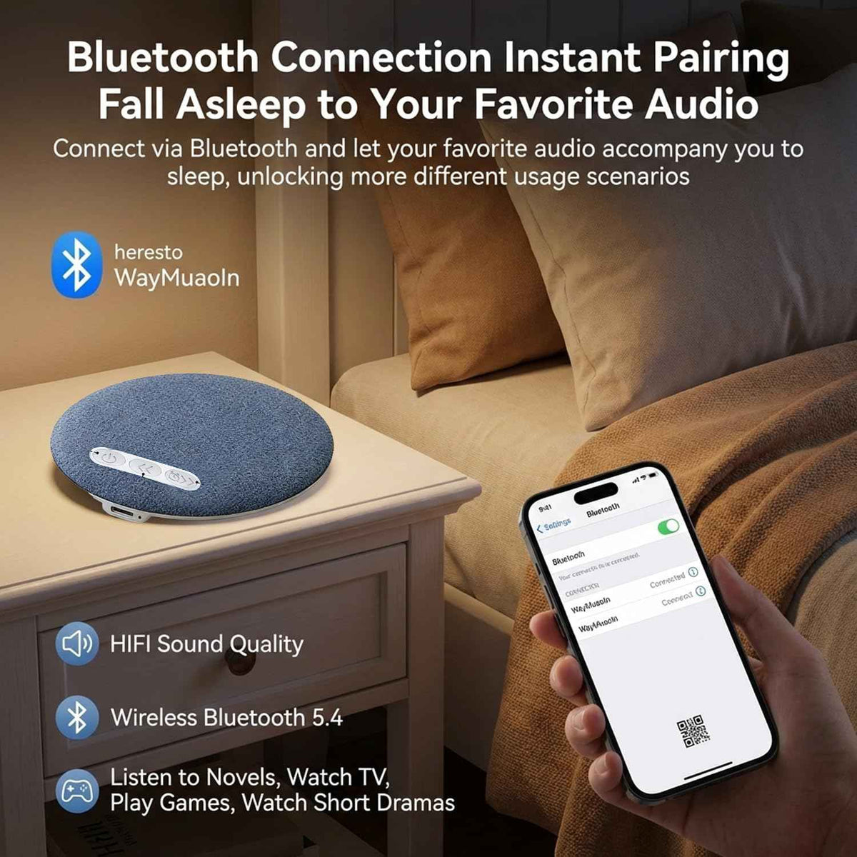 ⏰50% OFF 🛌 Sleep Sound Pillow Speaker
