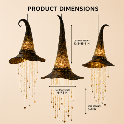 Lighted Witch Hat Hanging Chime🧙🏻‍♀️