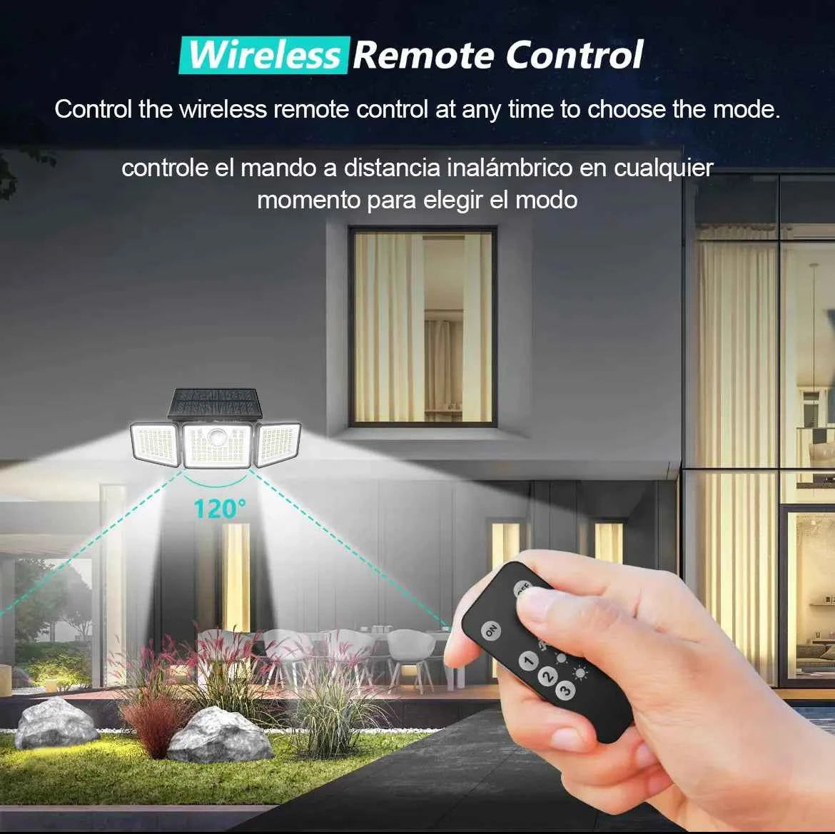 🌙 2500LM Solar Lights | Motion Sensor Outdoor Security Lighting