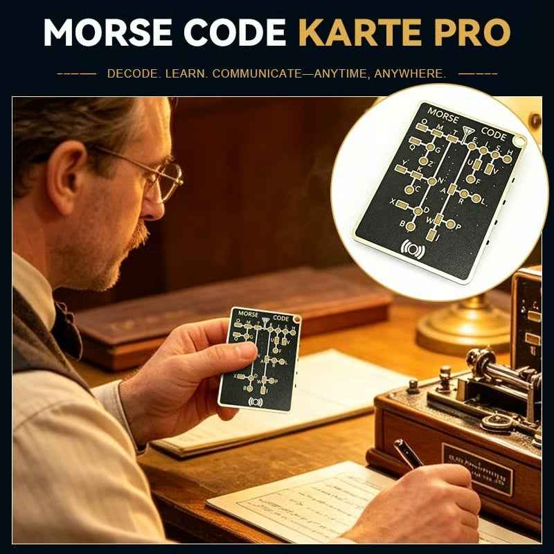 🔥 📟 Morse Code Trainer Card Pro (LED Edition)