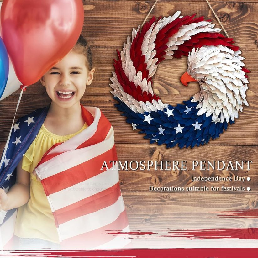 🔥Handmade U.S Eagle 250th Anniversary Patriotic Wreath💖Not for Decoration, Made for Remembrance