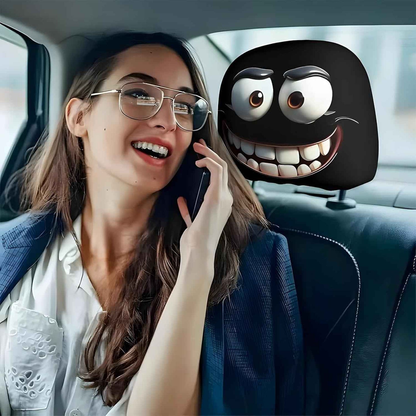 🔥 2PCS Headrest Covers | Universal Fit Car Interior Decor