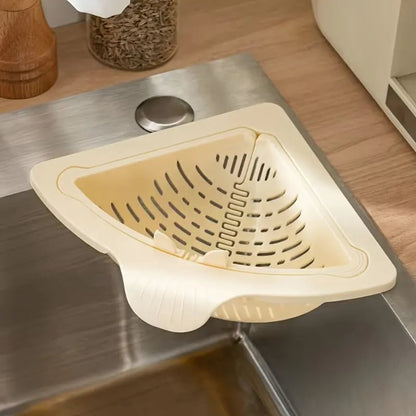 🧲✨ Magnetic Triangle Drain Basket | Multi-Function Sink Organizer & Food Strainer
