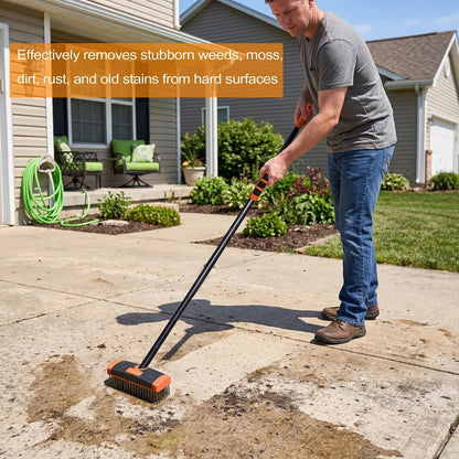 🌱🛠️ Limited Offer 49% OFF✨ Long Handle Weeding & Scrubbing Brush | Remove Moss, Rust, Stains & Tough Grime