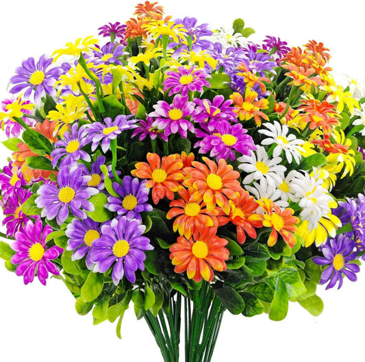 🌸 Faux Daisy Flowers | Colorful Garden & Home Decoration