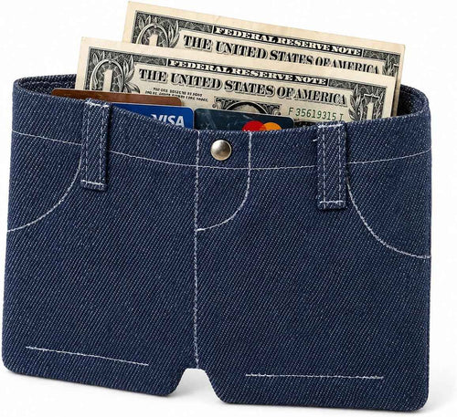 Mini Jeans Wallet with 4 Card Slots