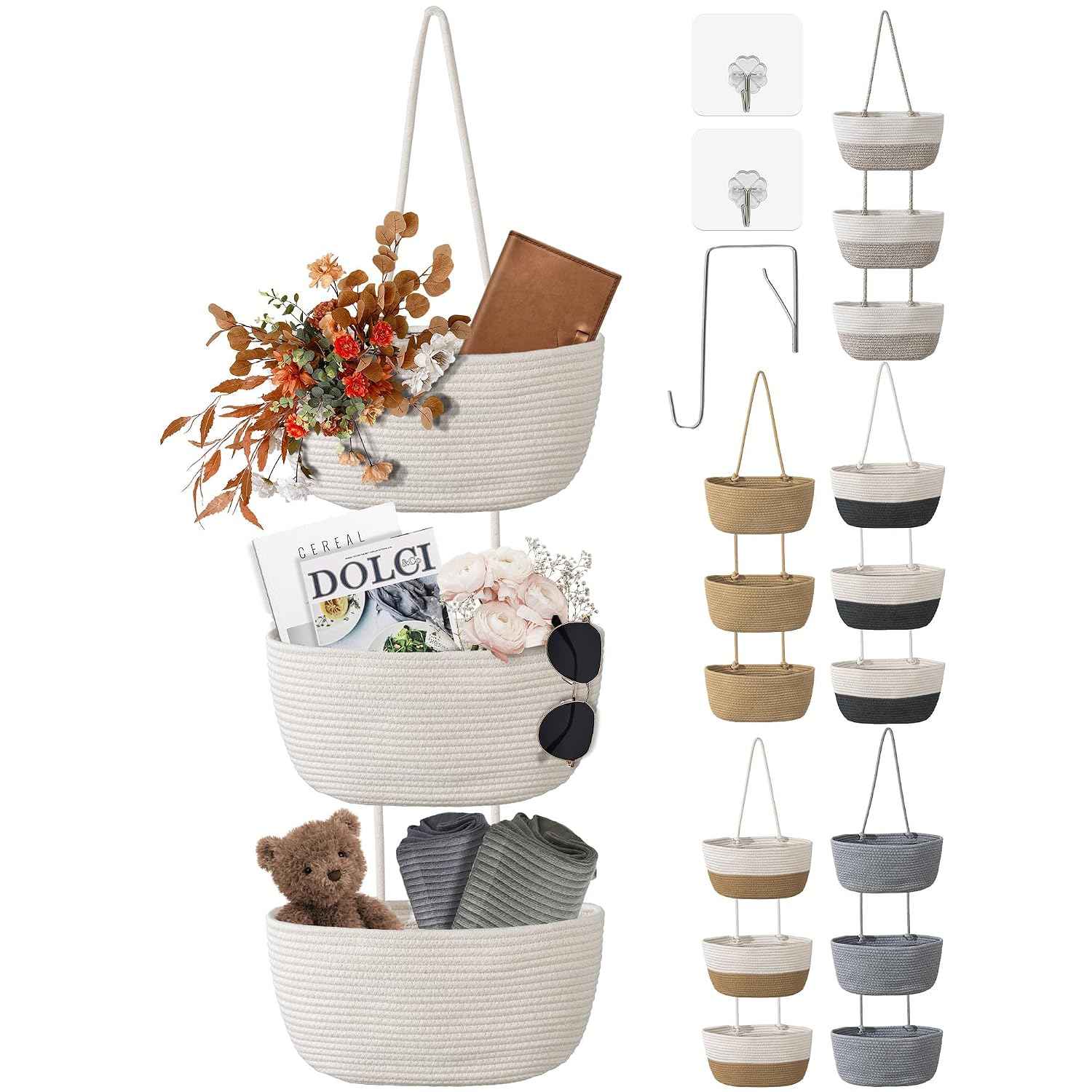 3 Tier Woven Hanging Basket