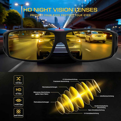 🚗 Night Driving Glasses | Anti-Glare Polarized Fit Over