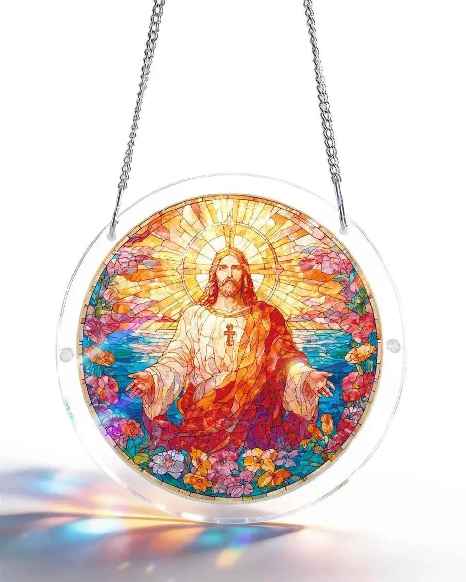 ☀️LAST DAY 45% OFF🔥Acrylic Jigsaw Puzzle Suncatcher - Holy Light of Jesus