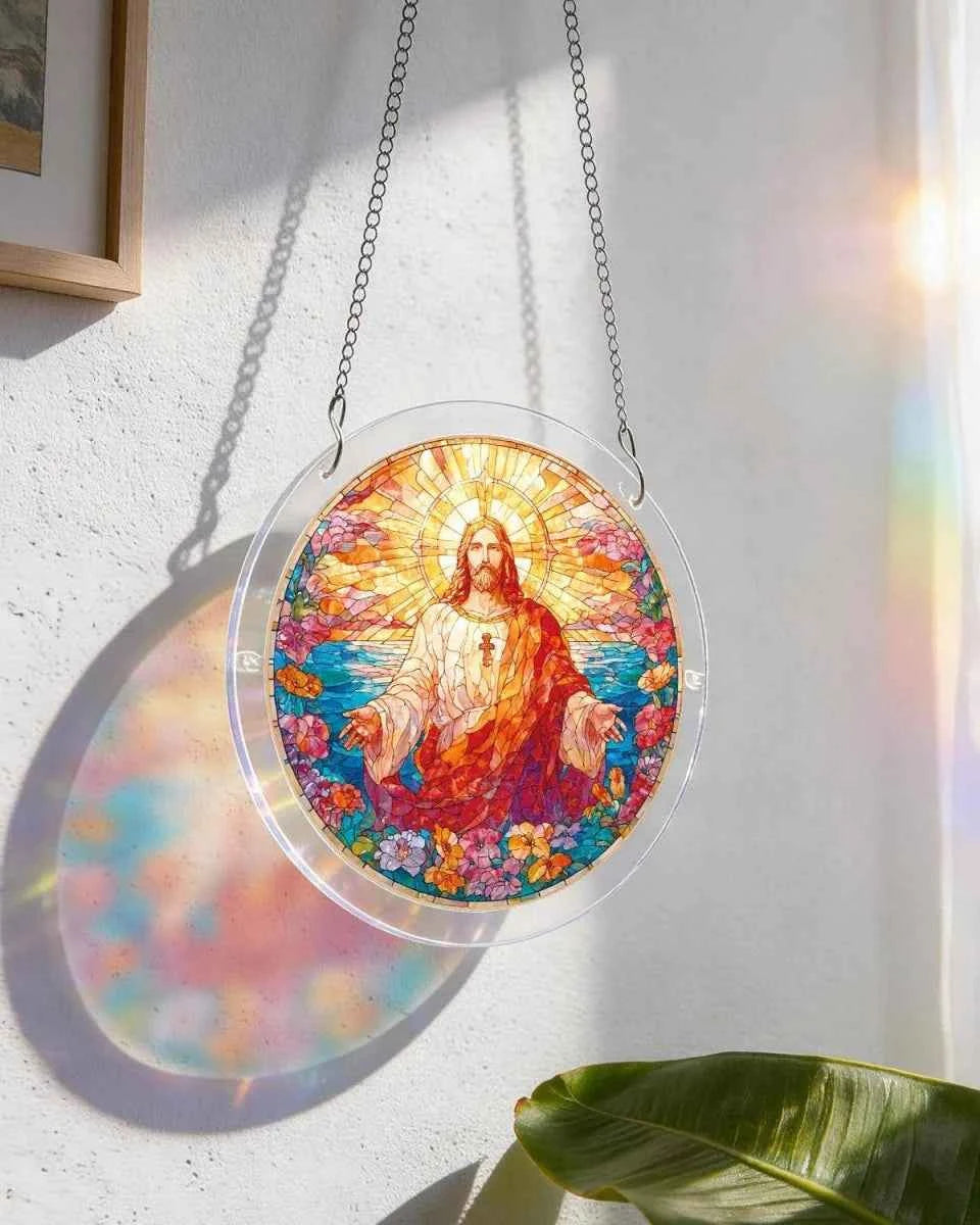 ☀️LAST DAY 45% OFF🔥Acrylic Jigsaw Puzzle Suncatcher - Holy Light of Jesus