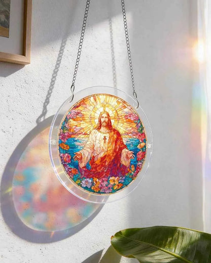 ☀️LAST DAY 45% OFF🔥Acrylic Jigsaw Puzzle Suncatcher - Holy Light of Jesus