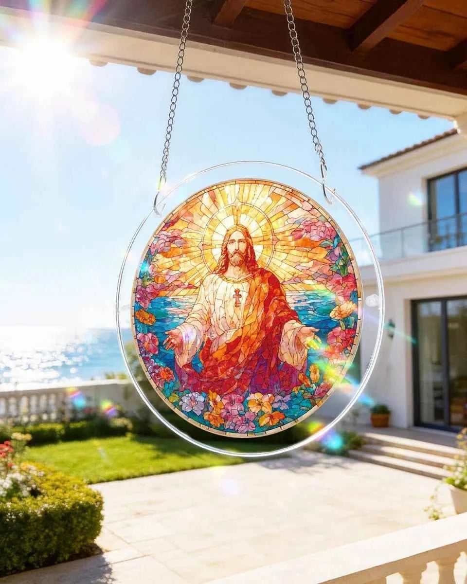 ☀️LAST DAY 45% OFF🔥Acrylic Jigsaw Puzzle Suncatcher - Holy Light of Jesus