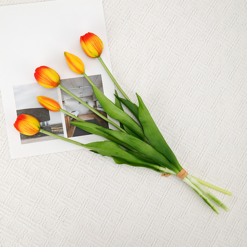 Last Day Promotion! 🔥Outdoor/Indoor UV Resistant & Waterproof Faux Tulip Bouquet 10Pcs Artificial Flower Decor ✅