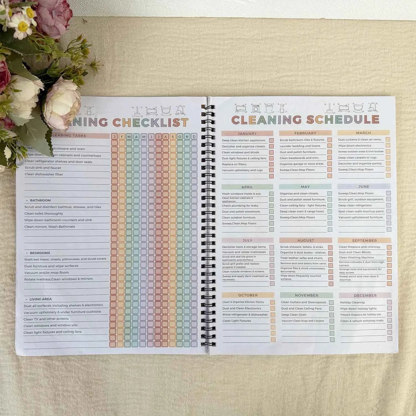 📒 A4 Daily Planner Notebook | Schedule & Focus Checklist