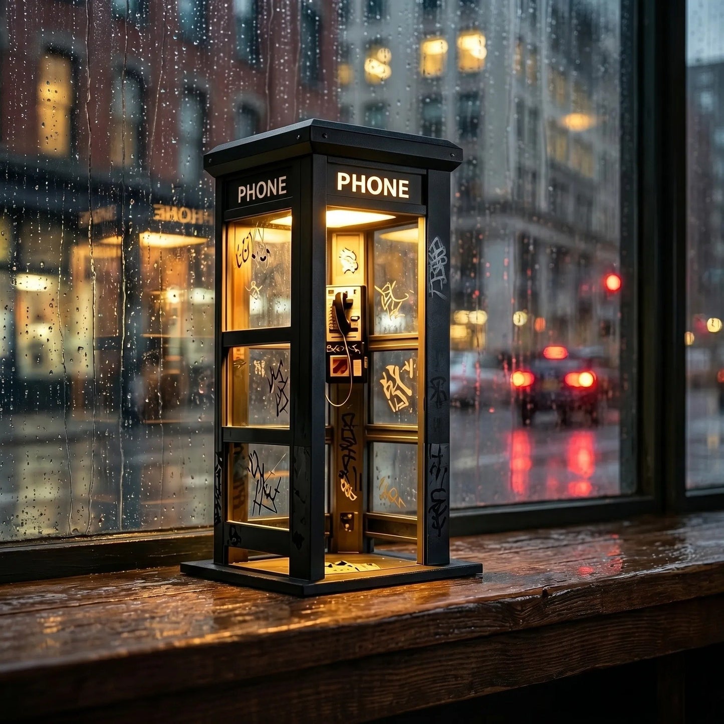 🔥Hot Sale 50% OFF✨Vintage Phone Booth Ambient Lamp🎇