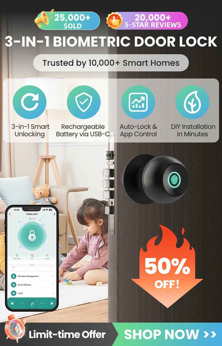 Secure Your Home The Smart Way——3-In-1 Biometric Door Lock