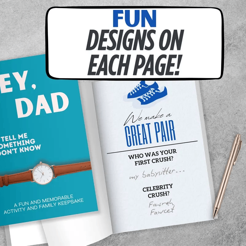📖❤️Hey, Dad! Tell Me Something I Don't Know Journal—A Keepsake He’ll Cherish Forever