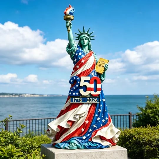 🗽Celebrate The Day Of Liberty - Handmade USA 250th Anniversary Statue of Liberty Figurine✨
