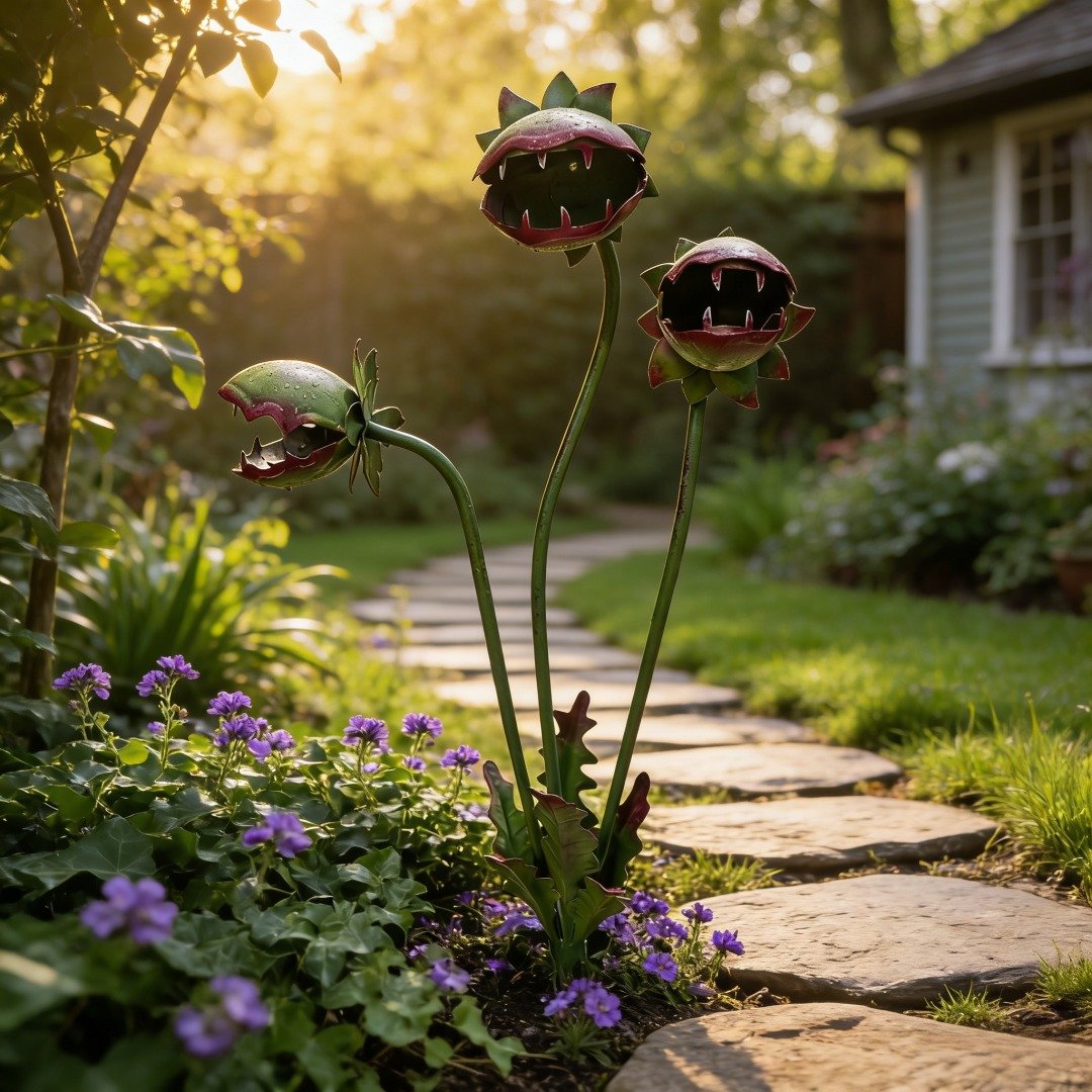 🏠 Whimsical Venus Flytrap Garden Stake 🪴 Fun & Eye-Catching Yard Decor