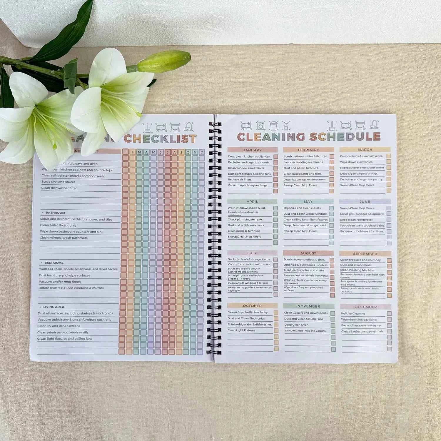 📒 A4 Daily Planner Notebook | Schedule & Focus Checklist