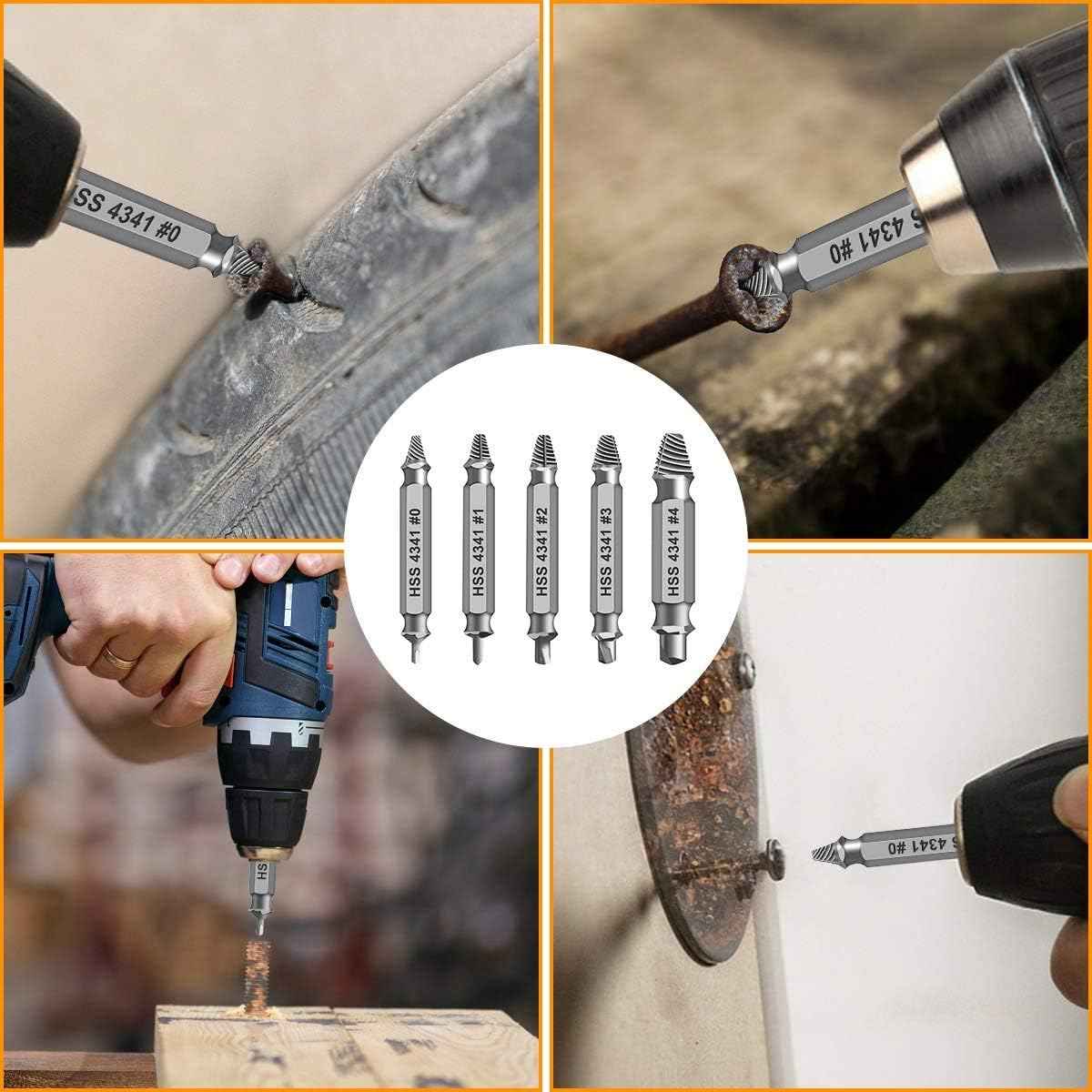🔥🛠️ Stripped Broken Screw Remover, 🔩6 Counts Set Easy Out Bolt Extractor